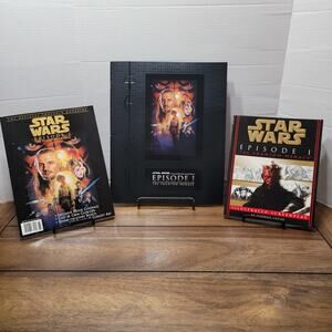 VINTAGE Set of 3 BOOKS Star Wars Episode I The Phantom Menace: Screenplay + More